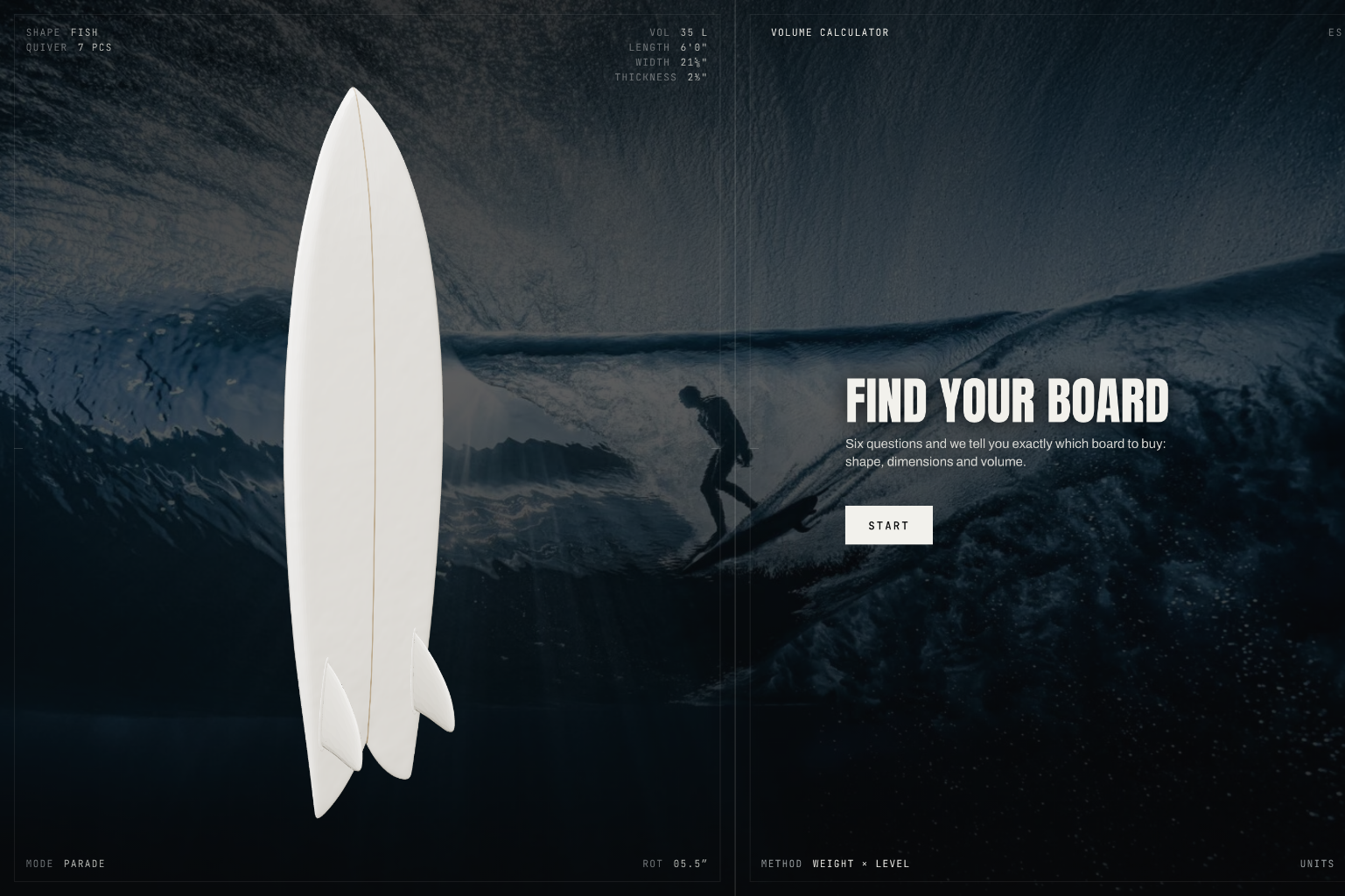 Surfboard Calculator
