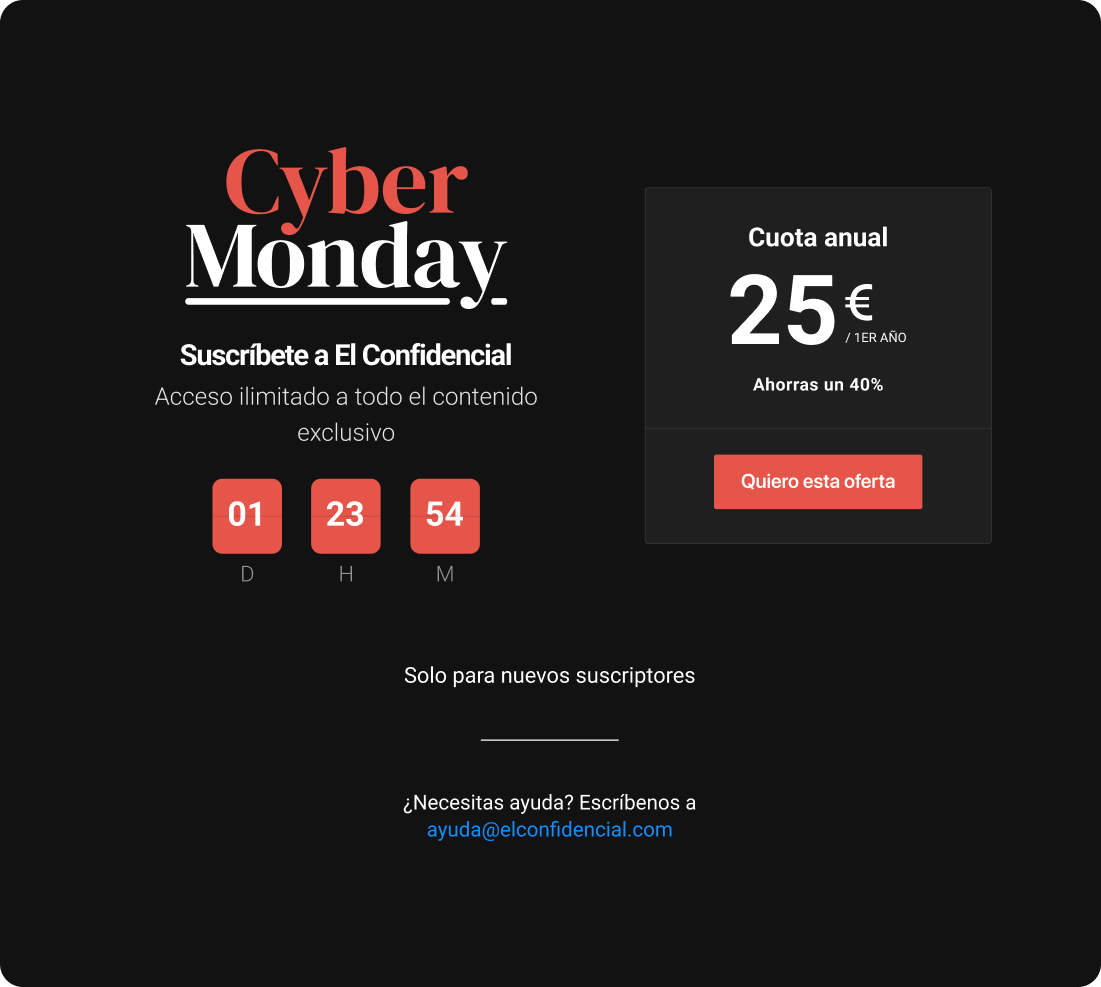 Cyber Monday landing