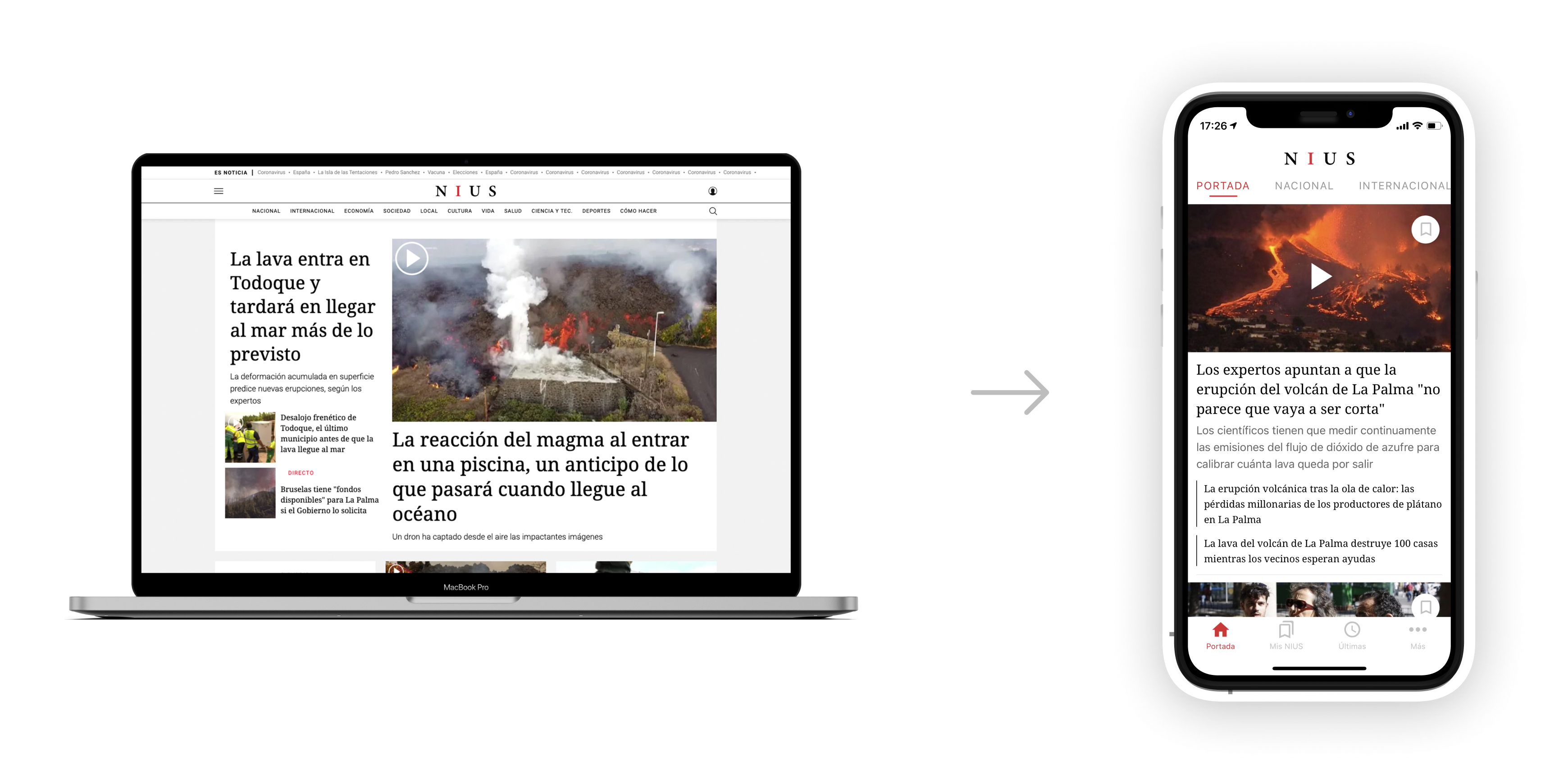Homepage layout showing news sections and featured stories