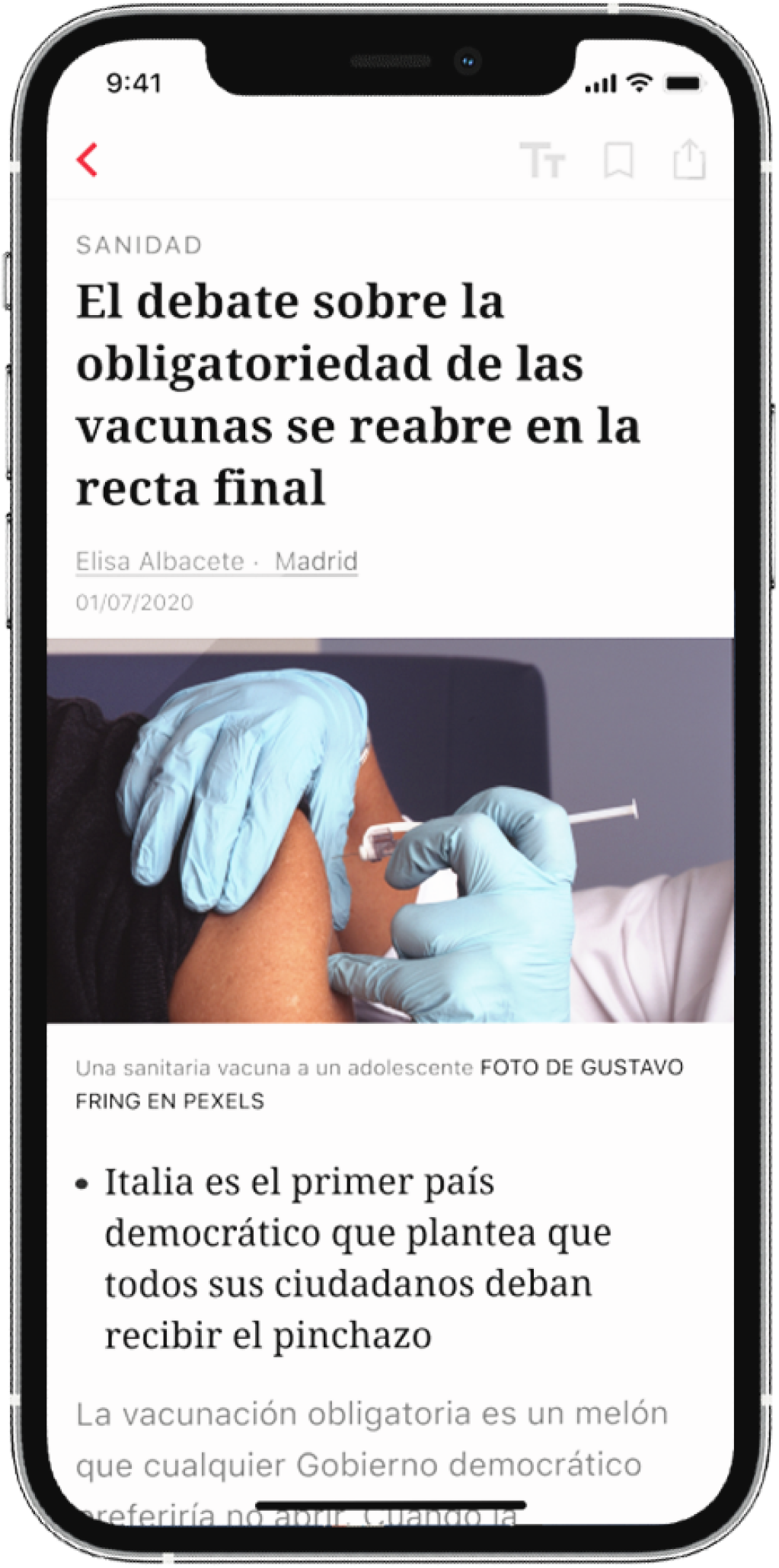 Breaking news push notification design