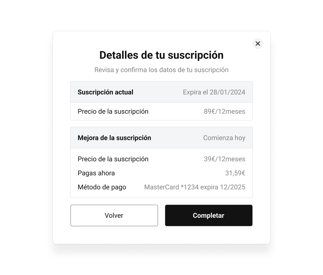 Subscription details review and comparison