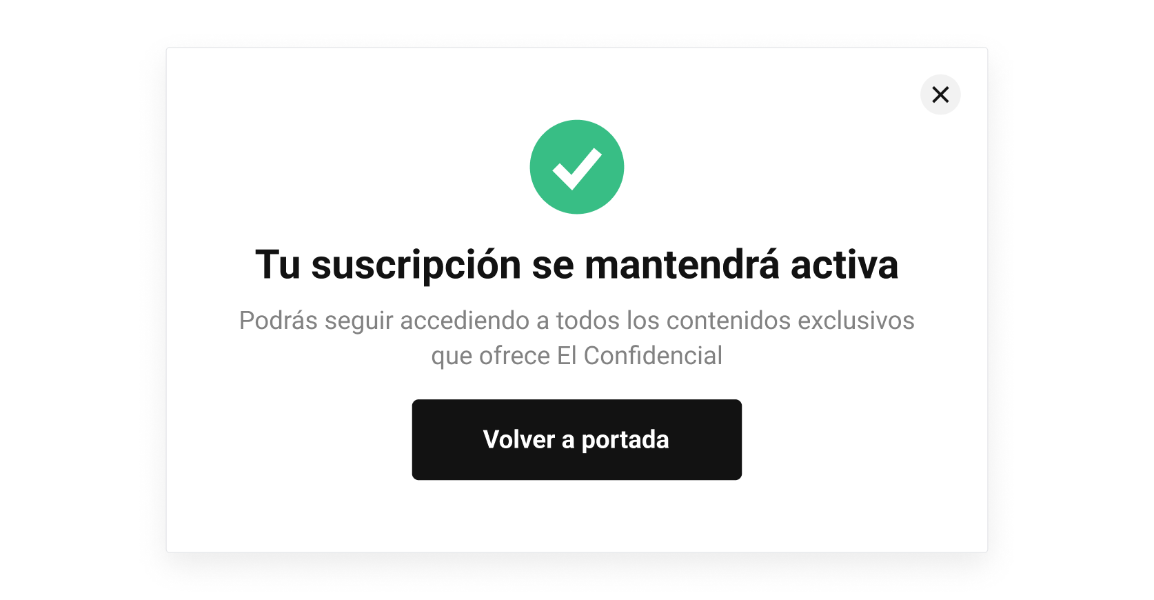 Confirmation and active state
