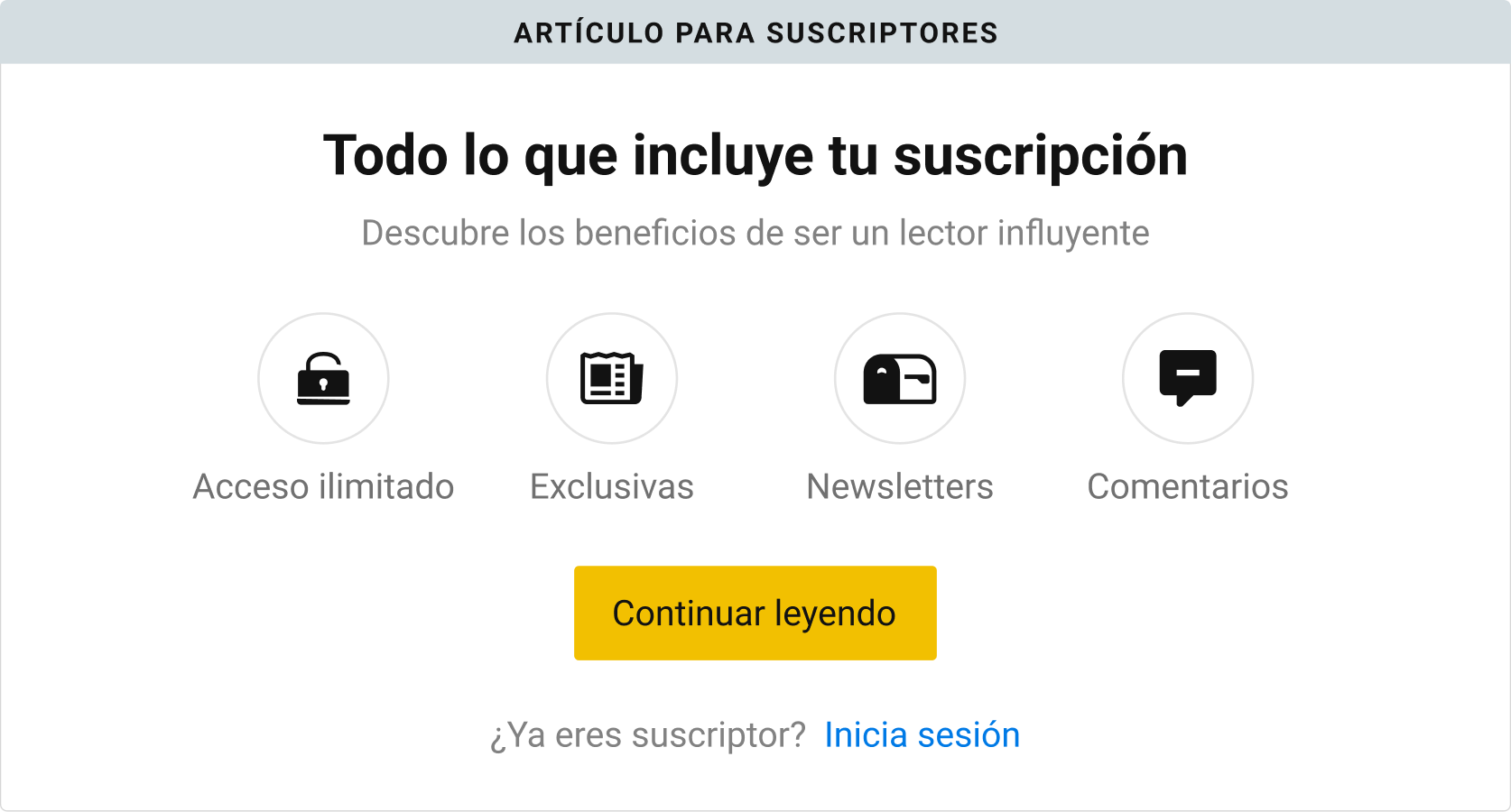 Value-based paywall showing subscriber benefits