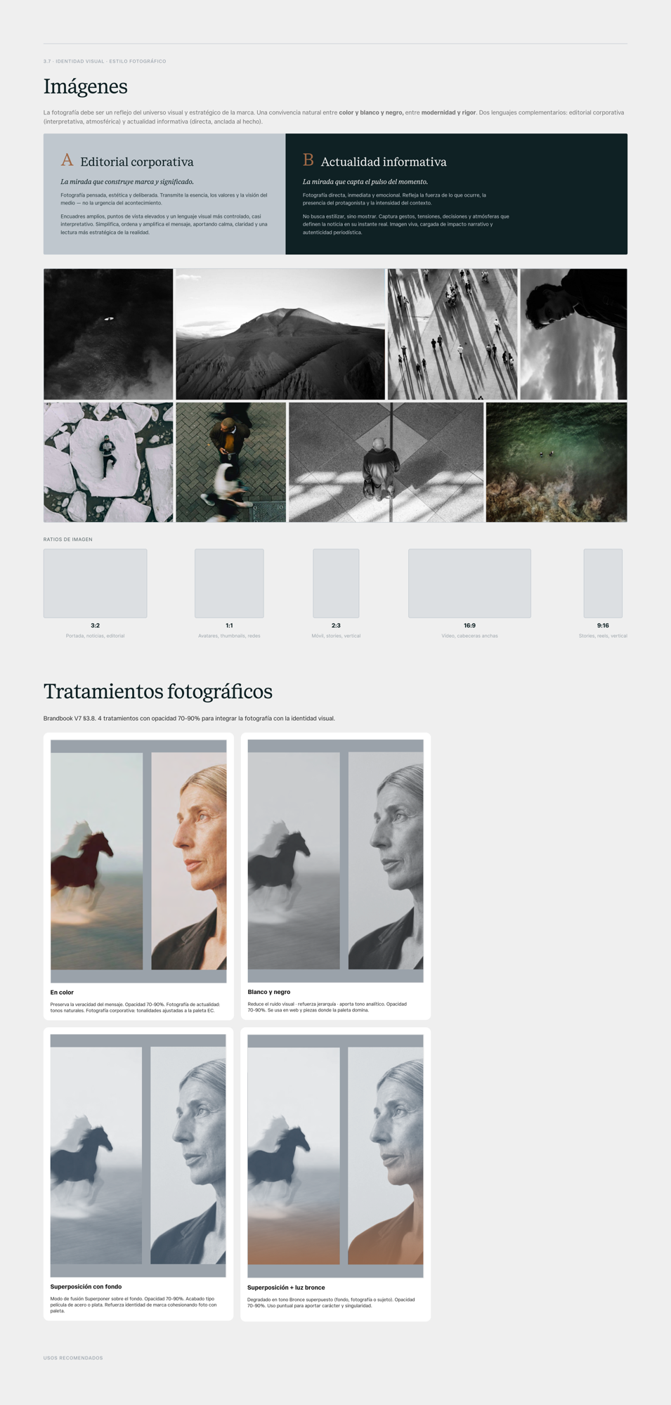 EC photo guidelines — editorial vs news, four colour treatments